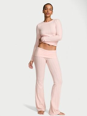 Victoria's Secret Light Pink Cable-Knit Lounge Set